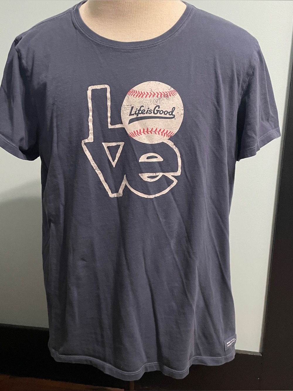 Life is Good Baseball Love XXL T-shirt 100% Cotton
